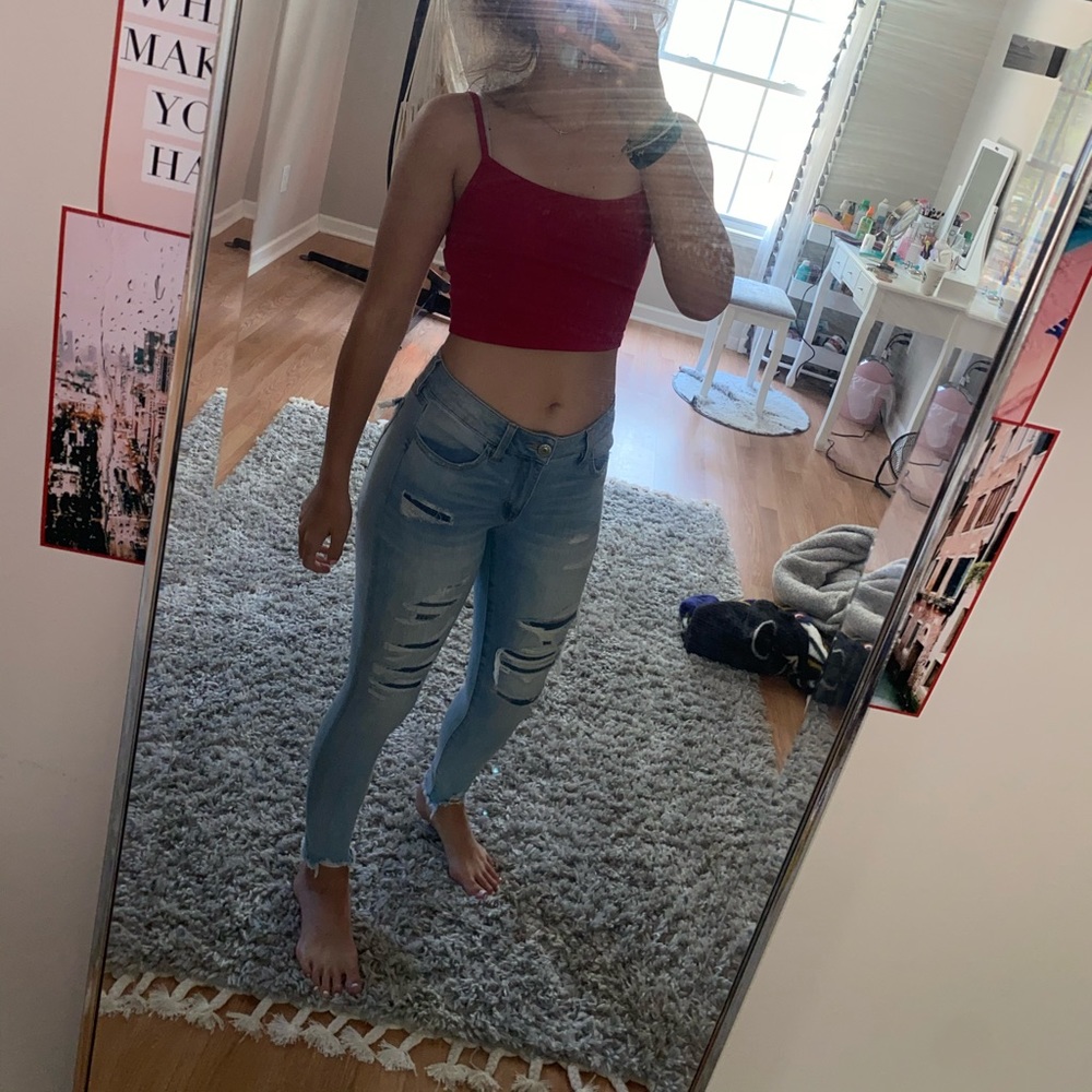 american eagle next level stretch ripped jegging